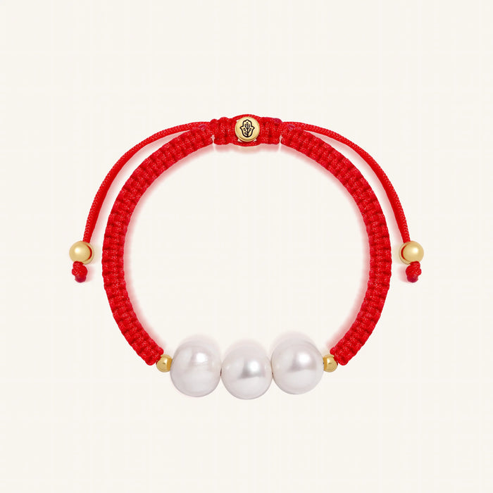 Pure Intentions Pearl Red String Bracelet