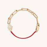 Exuberant Optimism Red String Chain Hamsa Bracelet