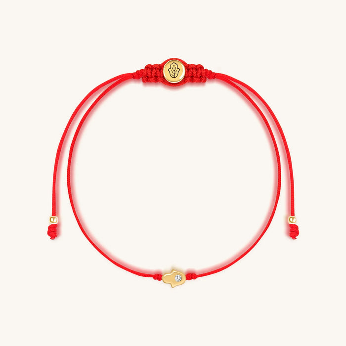 Peace Keeper Hamsa Red String Bracelet