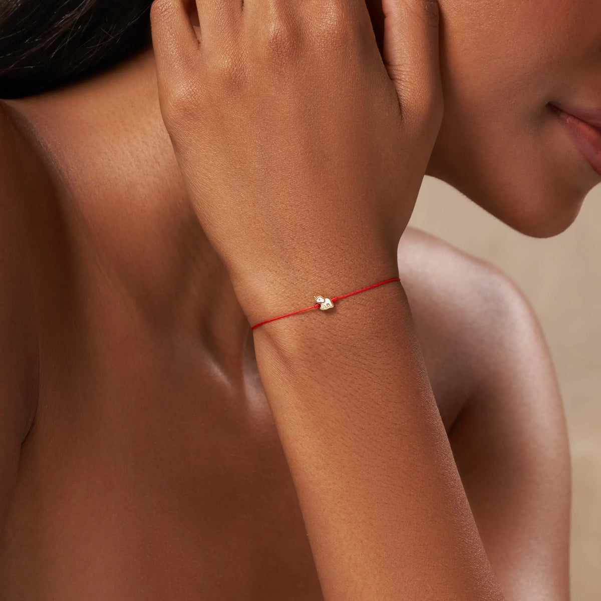 Enduring Unity Elephant Red String Bracelet