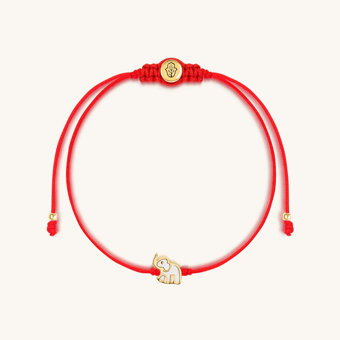 Enduring Unity Elephant Red String Bracelet