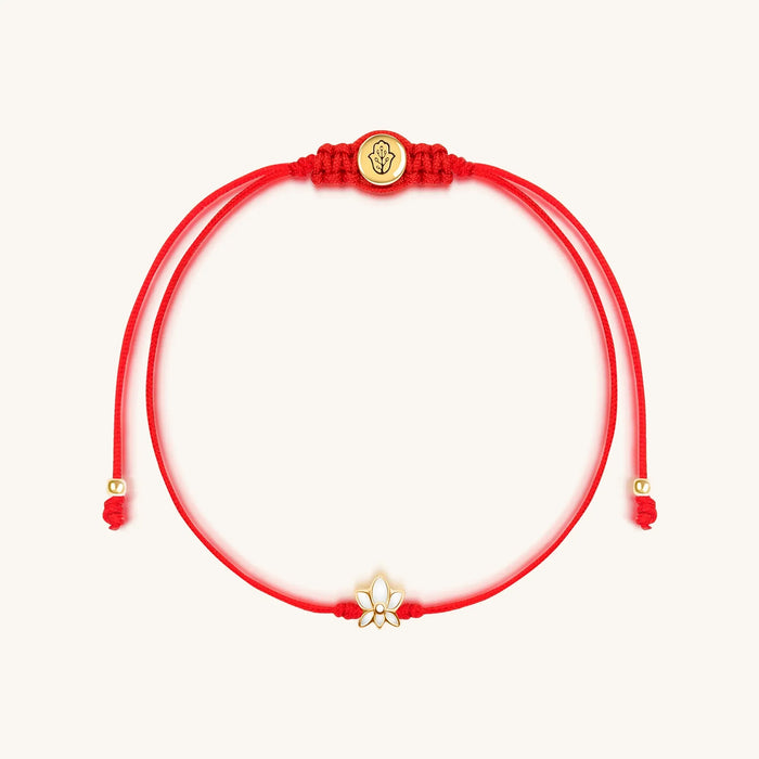 Innocent Guardian Lotus Red String Bracelet
