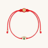 Piercing Gaze Evil Eye Red String Bracelet
