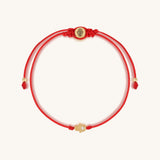 Uplifted Perspective 14K Gold Hamsa Hand Red String Bracelet