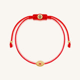 Aligned Energy 14K Gold Evil Eye Red String Bracelet