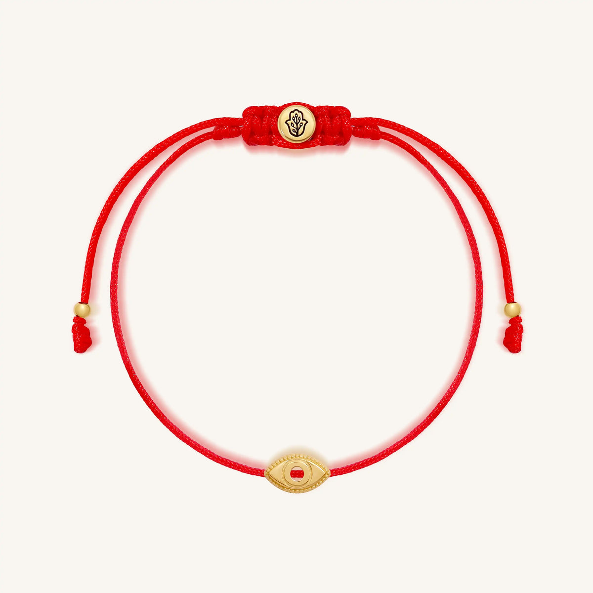 Aligned Energy 14K Gold Evil Eye Red String Bracelet