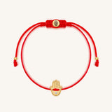 Golden Intentions Hamsa 14K Gold Red String Bracelet
