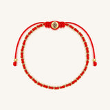 Unwritten Fortune 14K Gold Red String Bracelet