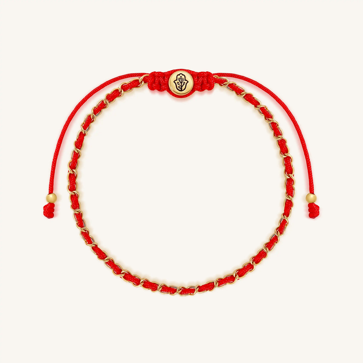 Unwritten Fortune 14K Gold Red String Bracelet