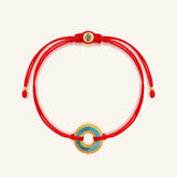 Calm Flow Turquoise Karma Circle Red String Bracelet