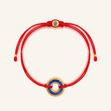 Deep Insight Lapis Karma Circle Red String Bracelet