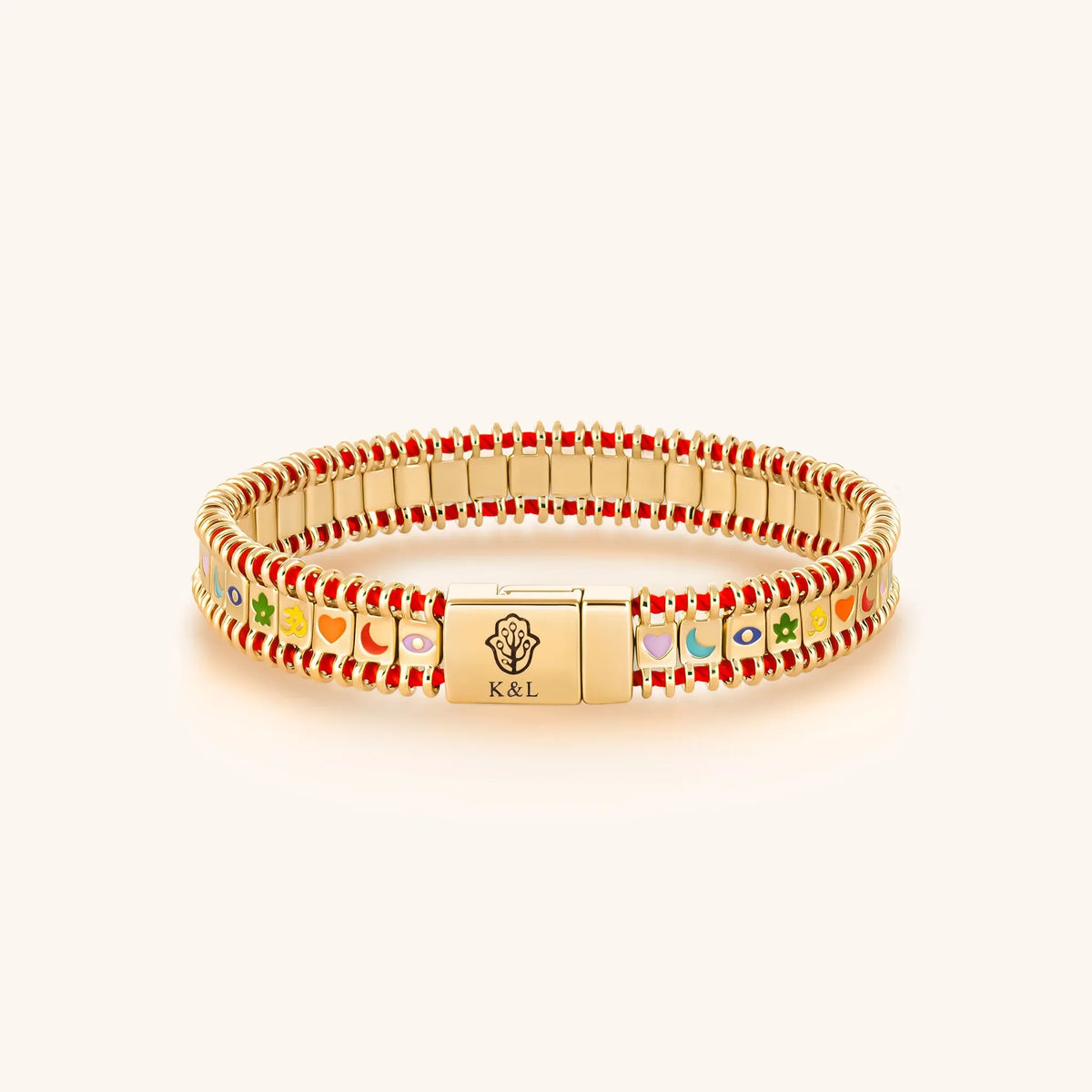 Divine Prism Red String Tennis Bracelet