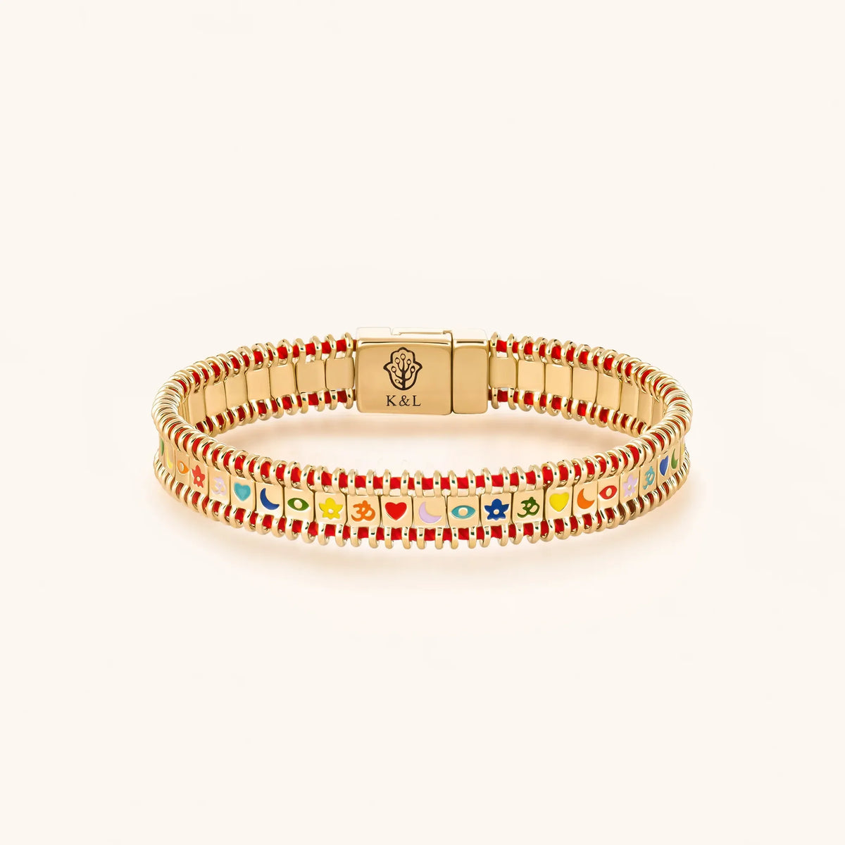 Divine Prism Red String Tennis Bracelet