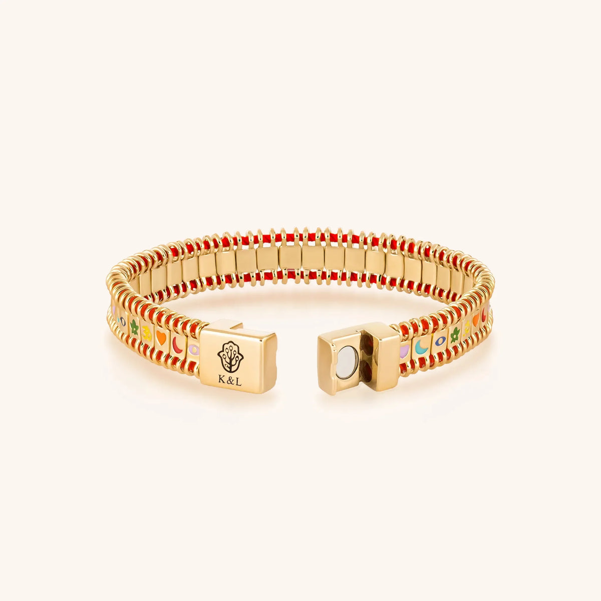 Divine Prism Red String Tennis Bracelet