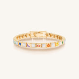 Cheerful Outlook Multi Color Enamel Mother of Pearl Bracelet