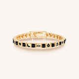Aligned in Harmony Multi Charm Onyx Bracelet