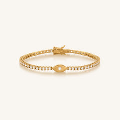 Hopeful Abundance Evil Eye Tennis Bracelet
