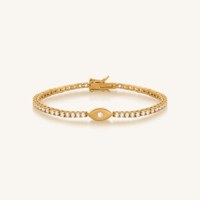 Hopeful Abundance Evil Eye Tennis Bracelet