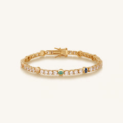 Fortuitous Traveler Multi-Symbol Tennis Bracelet