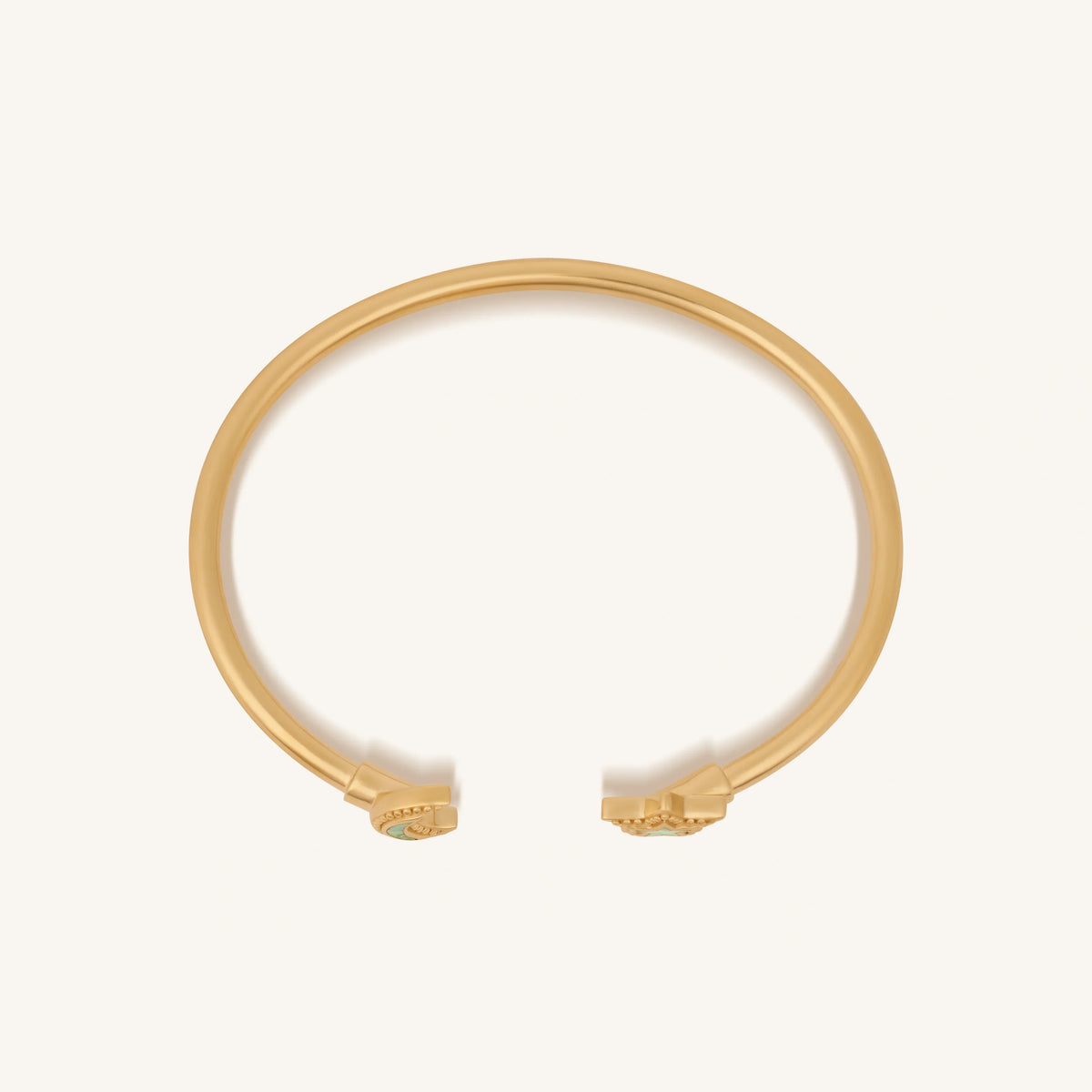 Celestial Direction Turquoise Moon & Star Gold Cuff Bracelet