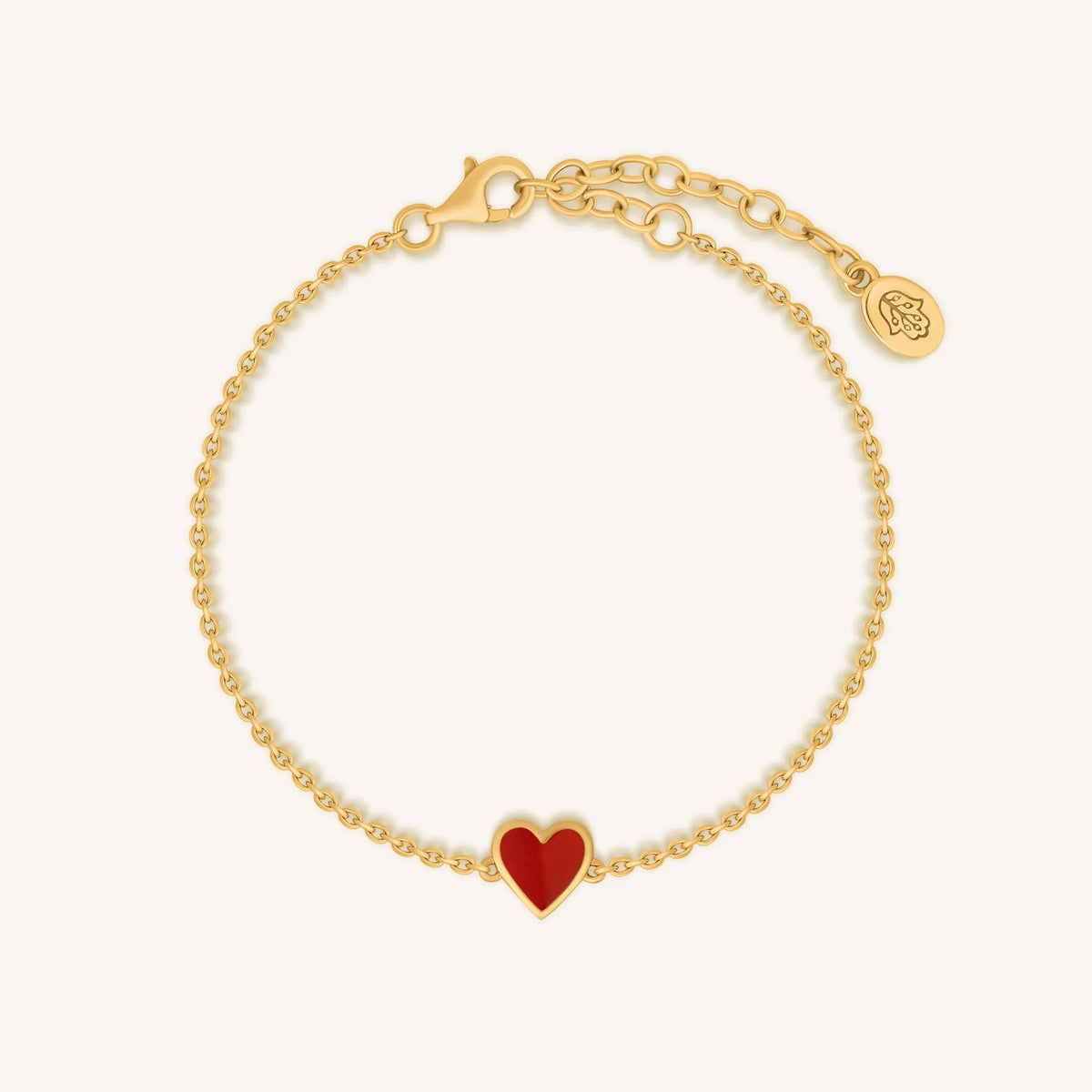 Soulful Passion Carnelian Heart Bracelet