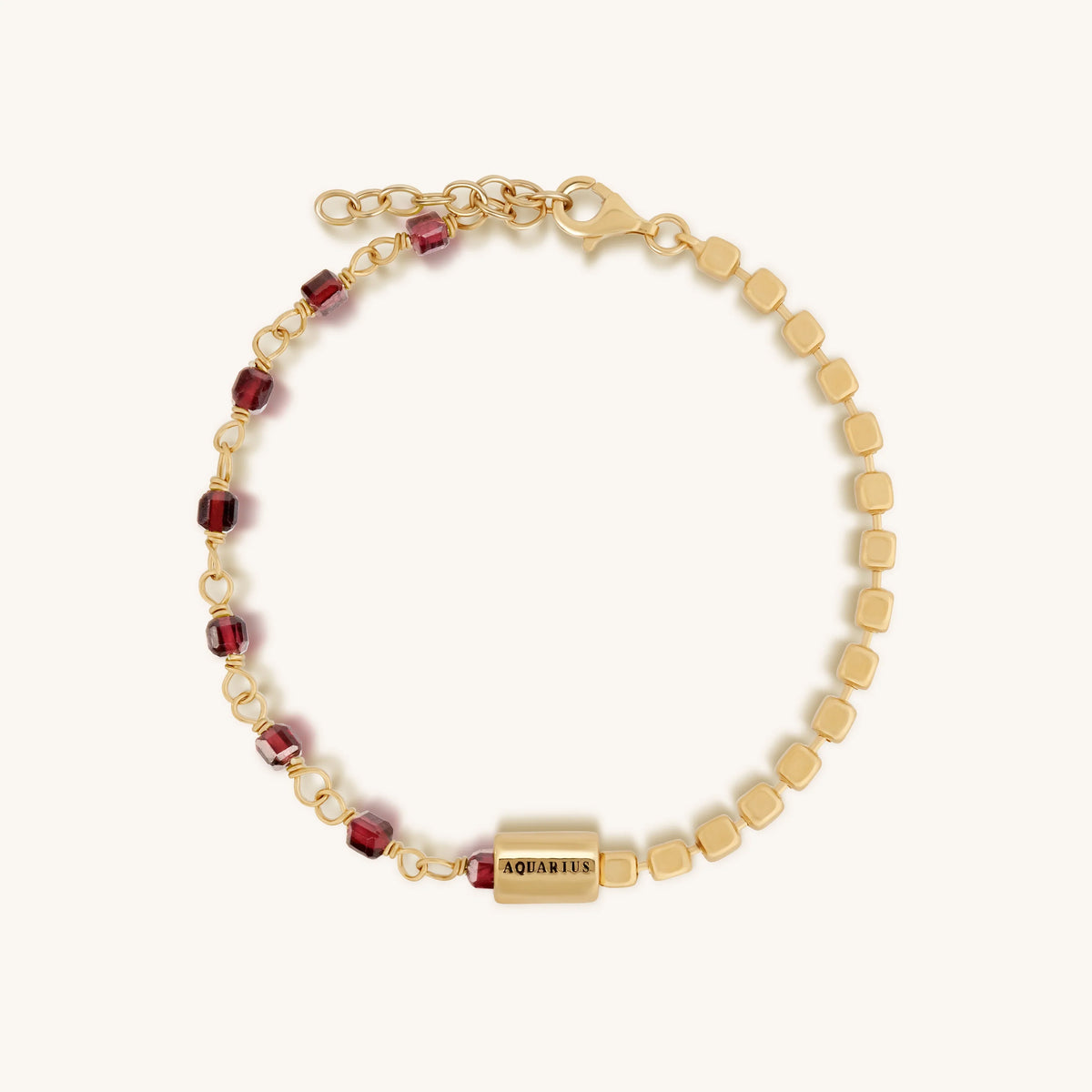 Devoted Humanitarian Aquarius Garnet Bracelet