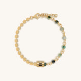 Graceful Intellectual Gemini Emerald Bracelet