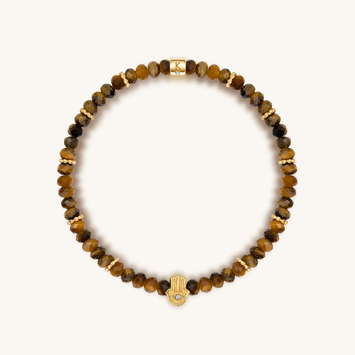 Fierce Spirit Tiger's Eye Labradorite Pyrite Triple Protection Bracelet Stack