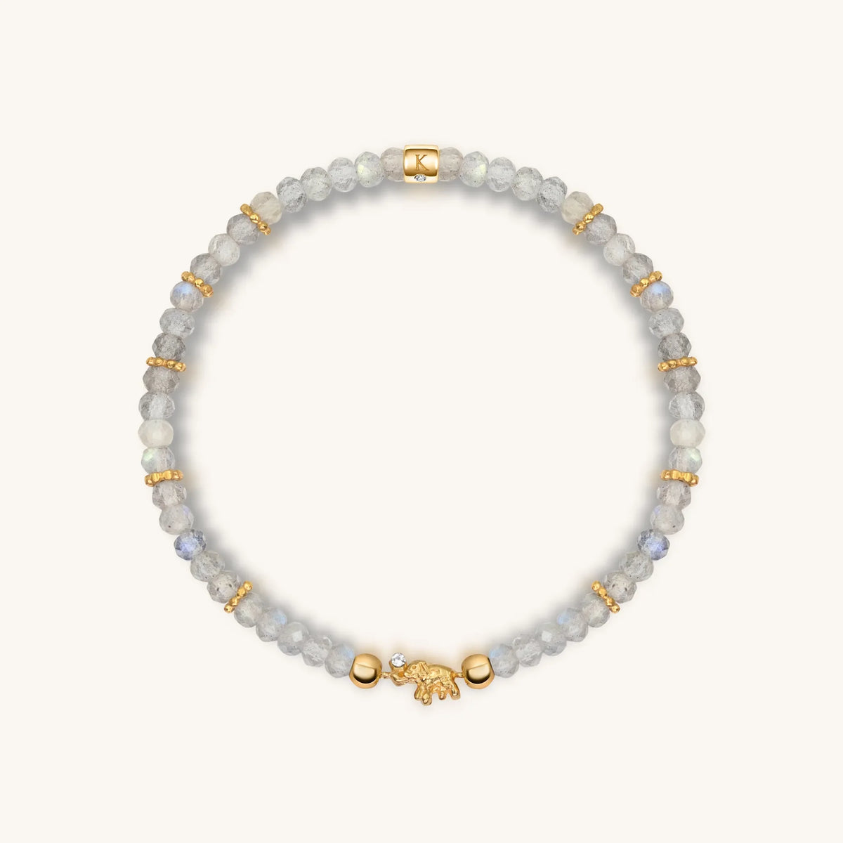Fierce Spirit Tiger's Eye Labradorite Pyrite Triple Protection Bracelet Stack