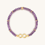 Eternal Bliss Amethyst Infinity Charm Bracelet