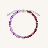 Dreamy Energizer Amethyst Garnet Drawstring Bracelet