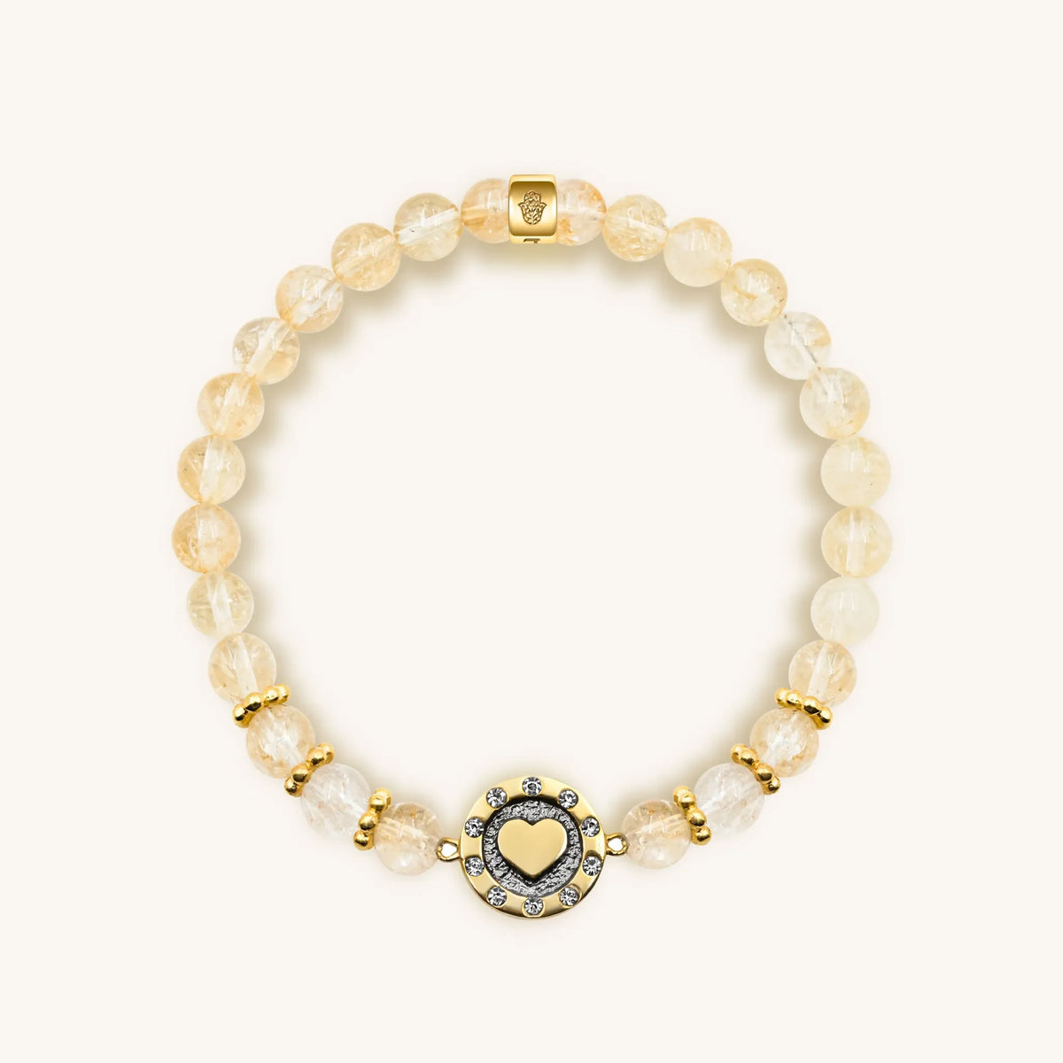 Joyful Heart Citrine Heart Charm Bracelet