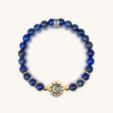 Illuminating Energy Lapis Moon Charm Bracelet
