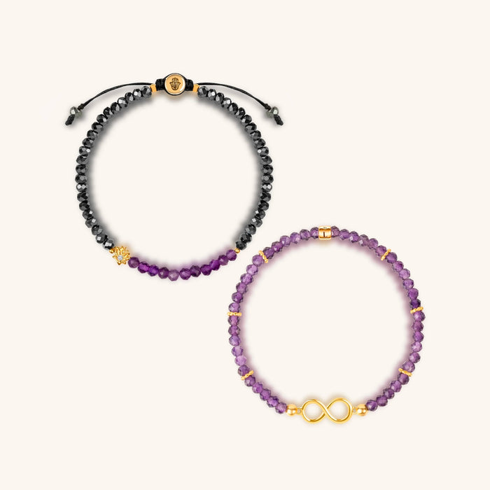 Blissful Energy Amethyst Bracelet Set