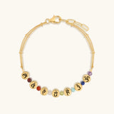 Aligned in Truth Gold Double Chain Chakra Bracelet