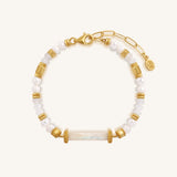 Inner Harmony Moonstone Center Tube Beaded Bracelet