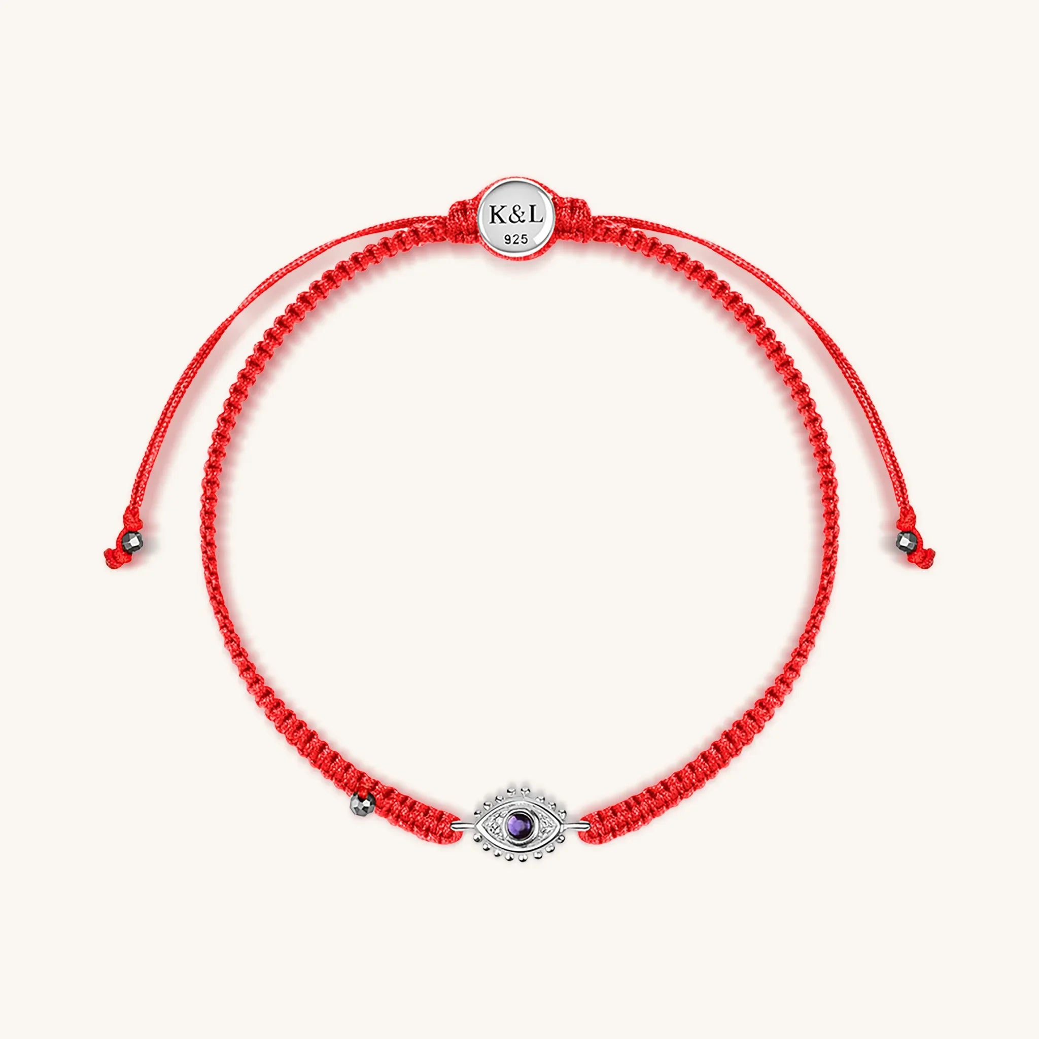 Calm Manifestor Red String Amethyst Evil Eye Bracelet