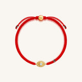 Clear Horizons Aquamarine March Birthstone Evil Eye Red String Bracelet