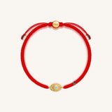 Lunar Grace Moonstone June Birthstone Evil Eye Red String Bracelet