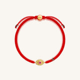 Bold Spirit Ruby July Birthstone Evil Eye Red String Bracelet