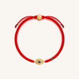 Steady Grace Blue Sapphire September Birthstone Evil Eye Red String Bracelet