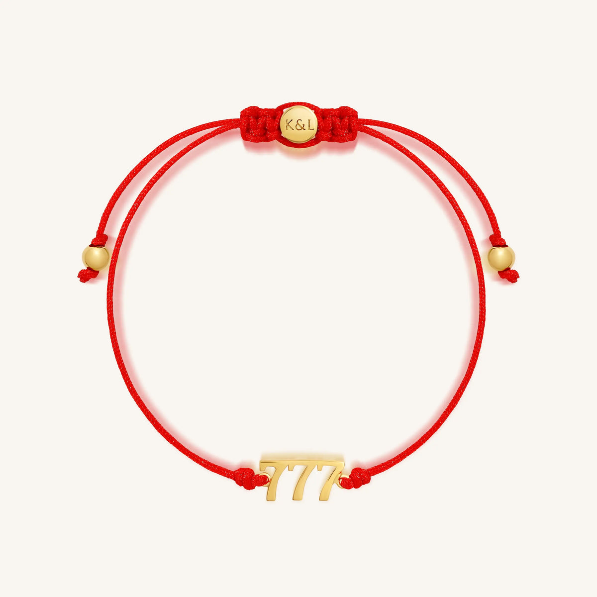 777 Fortune Red String Bracelet