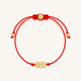 888 Abundance Red String Bracelet