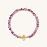 Spiritual Wisdom Ruby Turtle Charm Bracelet