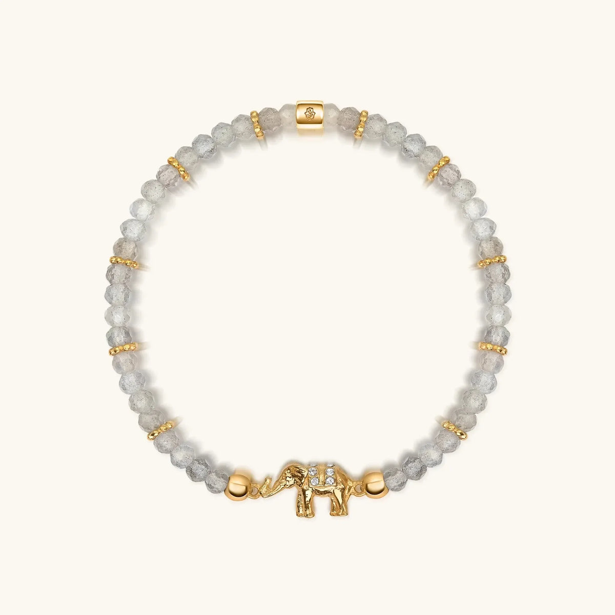 Mind Nourisher Labradorite Elephant Charm Bracelet