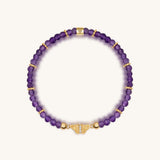 Spiritual Transformation Amethyst Butterfly Charm Bracelet