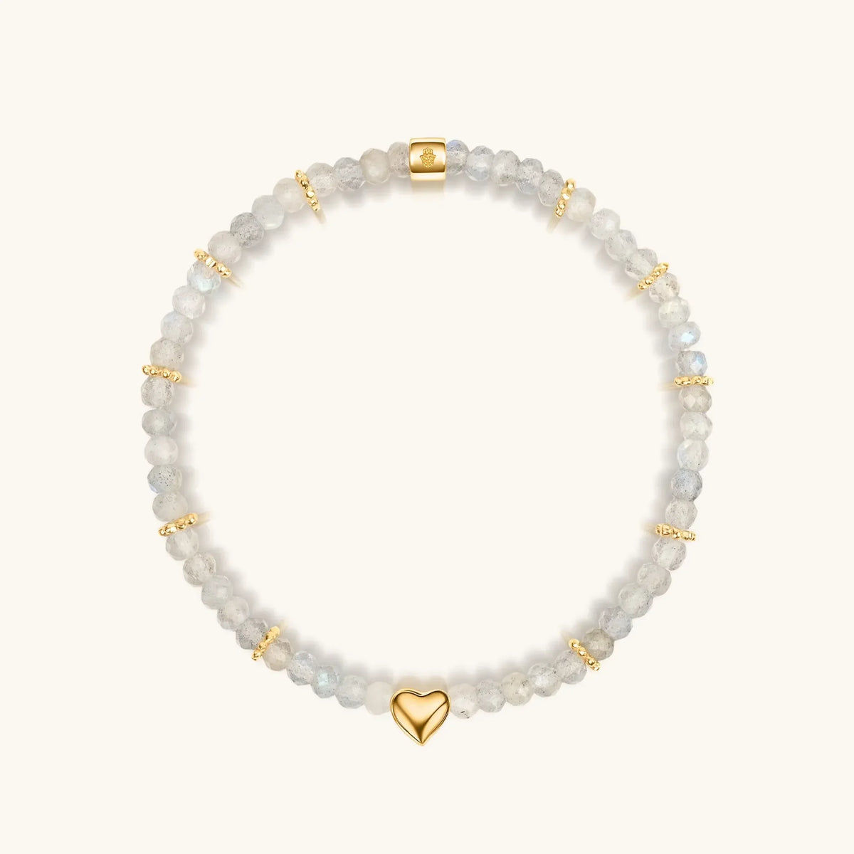 Soothing Warmth - Labradorite Moonstone Aquamarine Triple Summer Stack