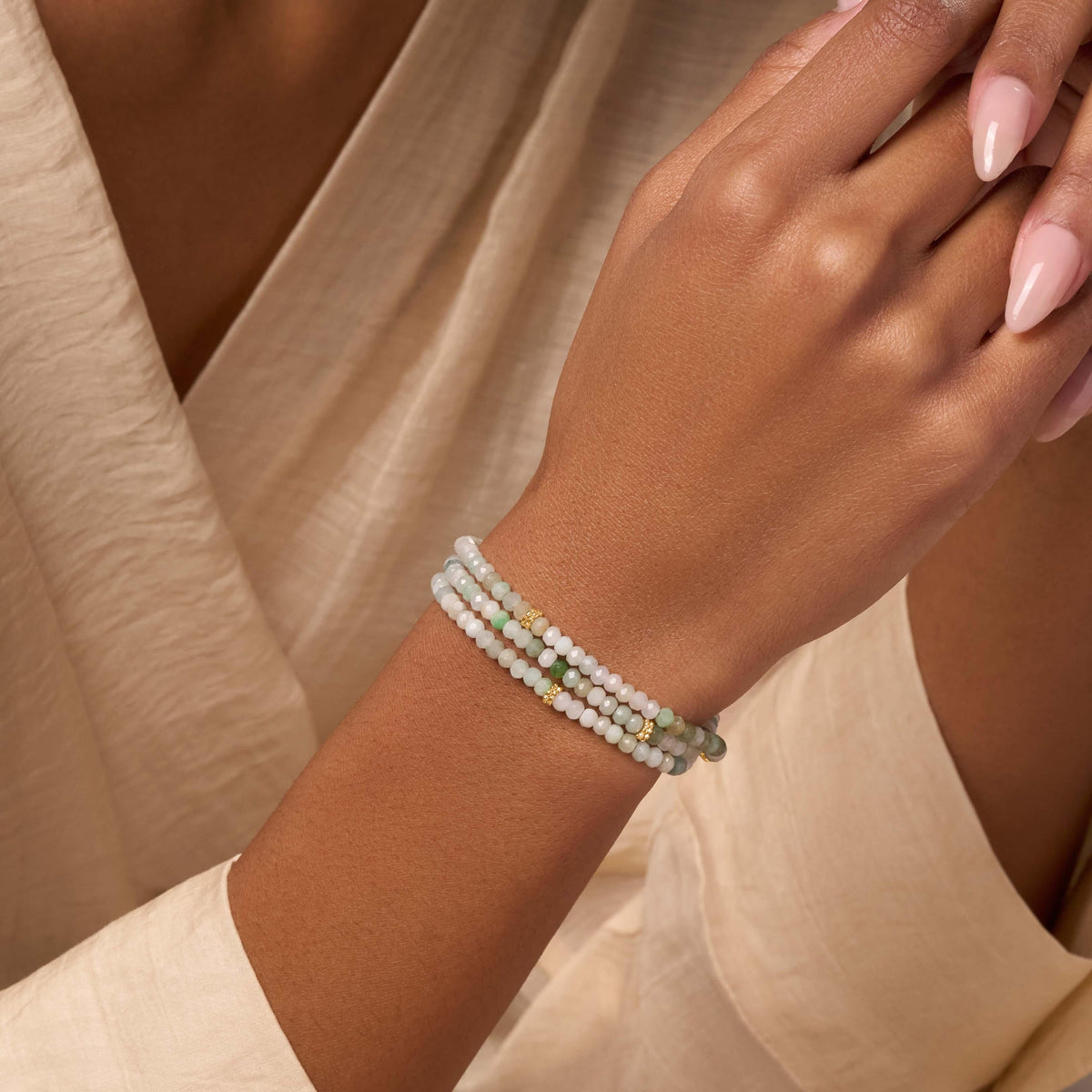 Manifest Abundance Jade Elephant Wrap Bracelet