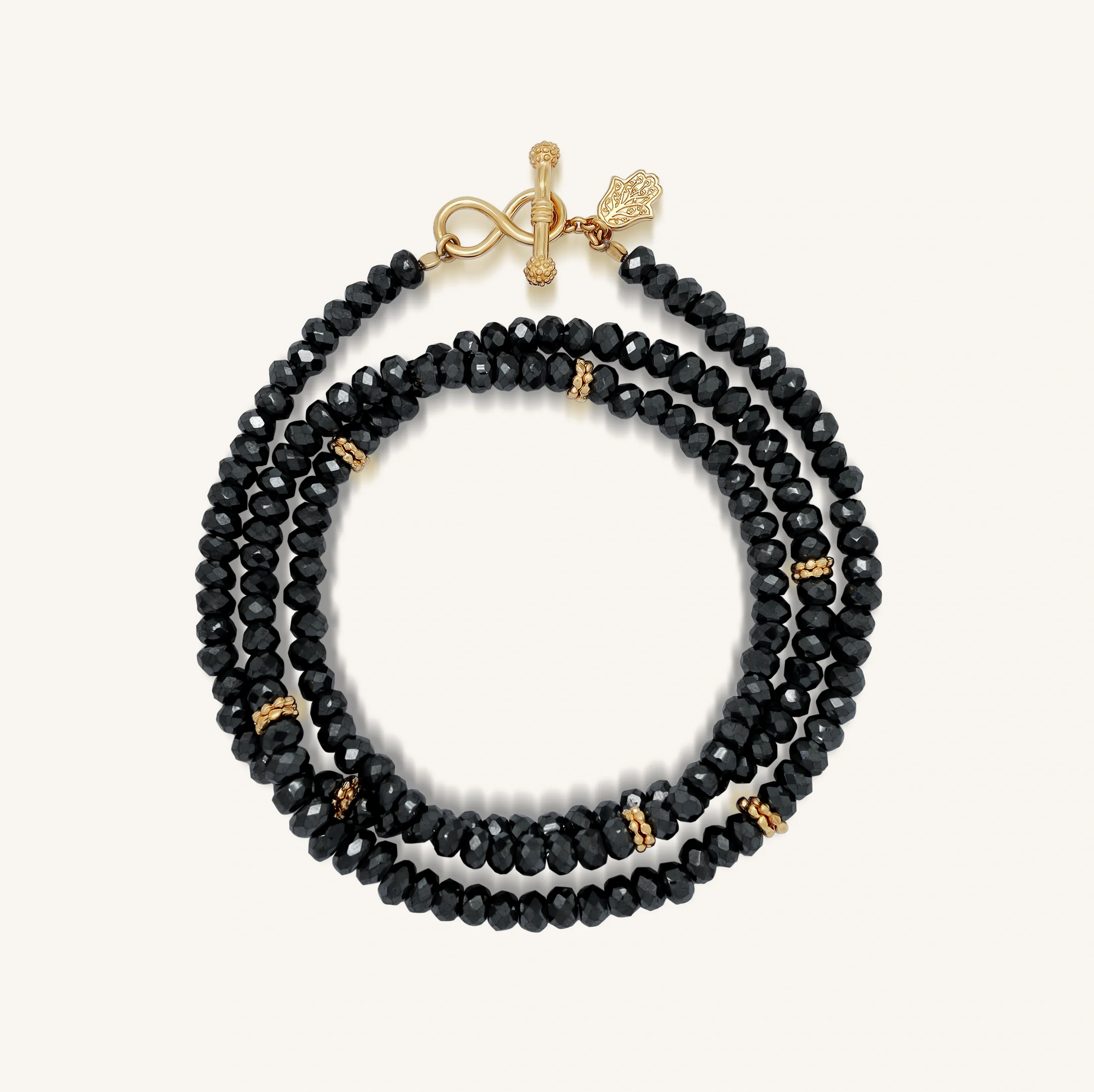 Eternal Strength Black Onyx Infinity Wrap Bracelet
