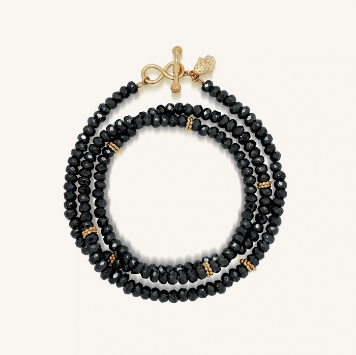 Eternal Strength Black Onyx Infinity Wrap Bracelet